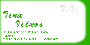 tina vilmos business card